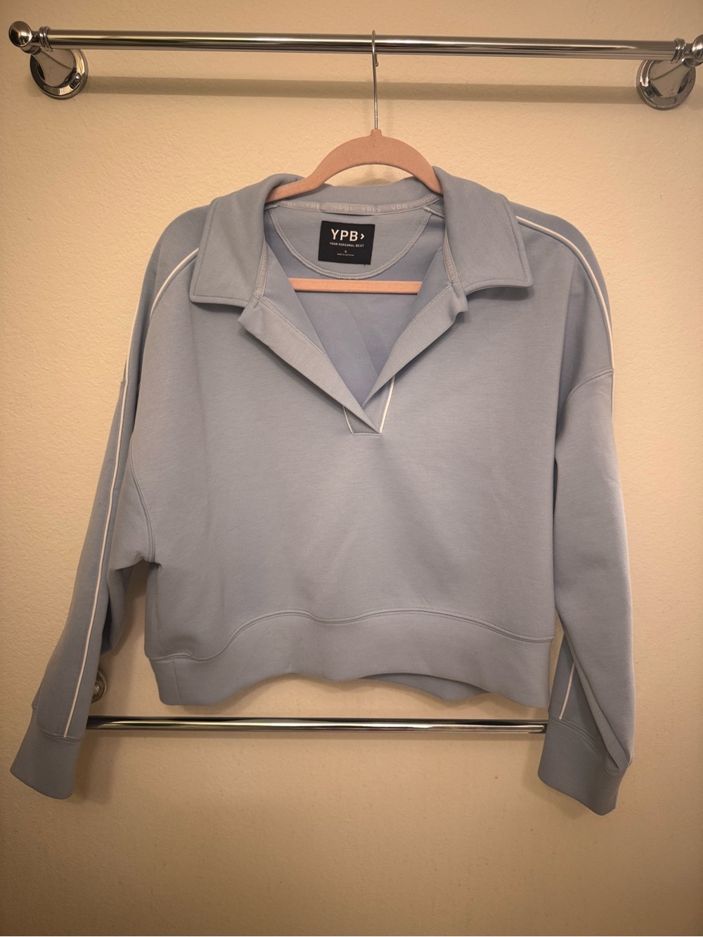 Abercrombie & Fitch Light Blue V-Notch Collar Pullover